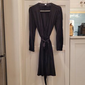 Black simple wrap dress
